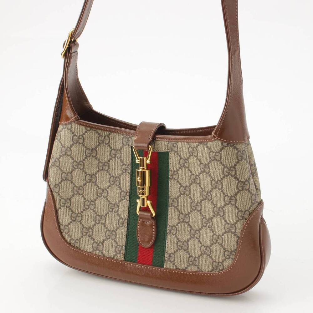 GucciGucci GG Supreme Jackie Sherry Shoulder Bag Beige Brown - Picture 2 of 8